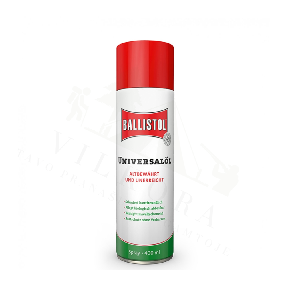 Universalus purškiamas tepalas Ballistol, 400 ml – ginklams, odai, metalui